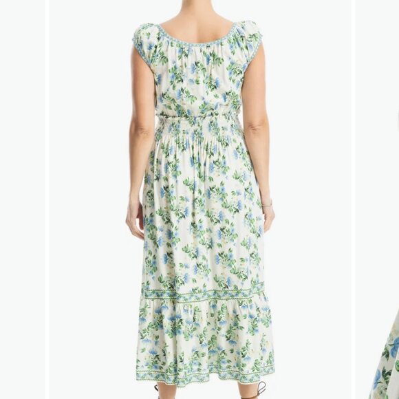 NWT Max Studio London Summer Blooms Smocked Maxi Dress in Women's X-Large - Picture 13 of 15
